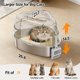 thumbnail image 5 of Caja de arena para gatos Corner Chumajor XXL de acero inoxidable con tapa gris, 5 of 9
