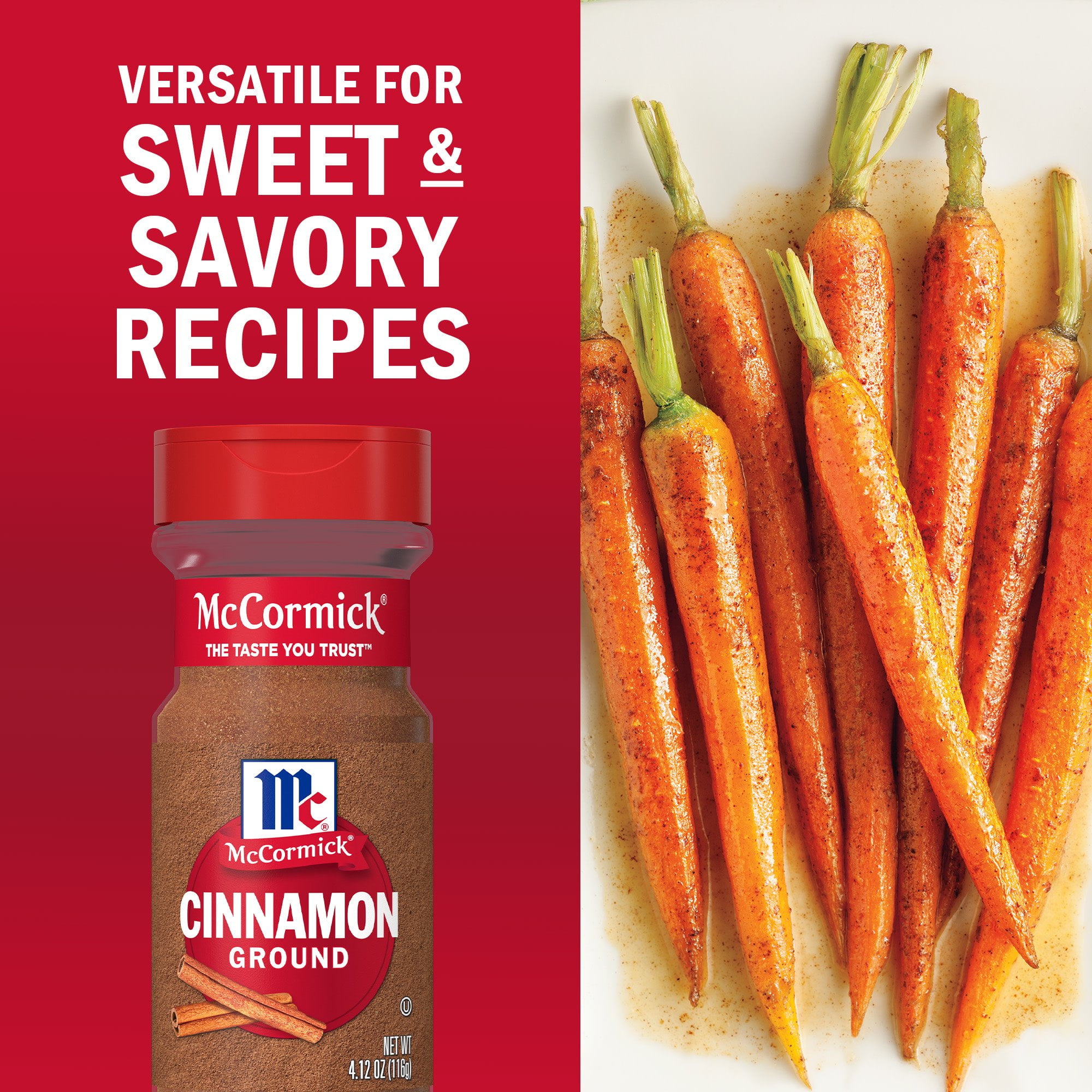 Pack Of 3 McCormick Ground Cinnamon, 4.12 oz (Package May Vary)