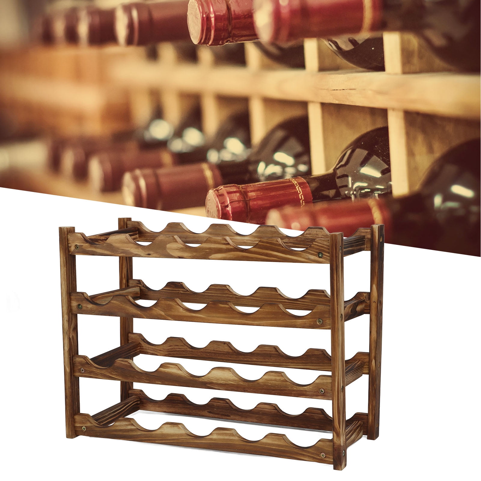 Wine Display Shelf Countertop Wine Rack Wine Shelf Wine Rack Pine Wood