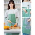 thumbnail image 2 of pitrice Apron PVC Adjustable Sleeveless Apron Waterproof Oil-proof Cooking Bib Kitchen Accessory, Green, 2 of 9