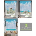 thumbnail image 4 of Blue Nautical Coastal Tie Up Curtains for Kitchen Bathroom Bedroom Windows 54 Inch Length, Summer Beach Shell Conch Starfish Balloon Drape Curtains Shade Rod Pocket Drapery Curtain Panel, 42"x63", 4 of 7
