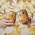 thumbnail image 2 of Halloween Pattern 12oz Stainless Steel Insulated Wine Tumbler with Lid and Straw – Double Wall Vacuum Mug for Hot & Cold Drinks, 304 Steel Interior, Sweat-Free Design. Trick or Treat !, 2 of 5
