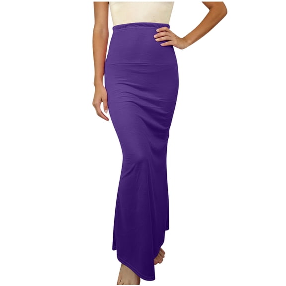 Gytharion Fishtail Skirts for Women Elegant Solid Elastic High-Waist Bodycon Maxi Skirt Ladies Retro Business Casual Long Skirt