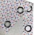 thumbnail image 5 of Ambesonne Anchor Grommet Curtain, Classical Journey Theme, 50" x 63", Royal Blue Dark Coral, 5 of 6