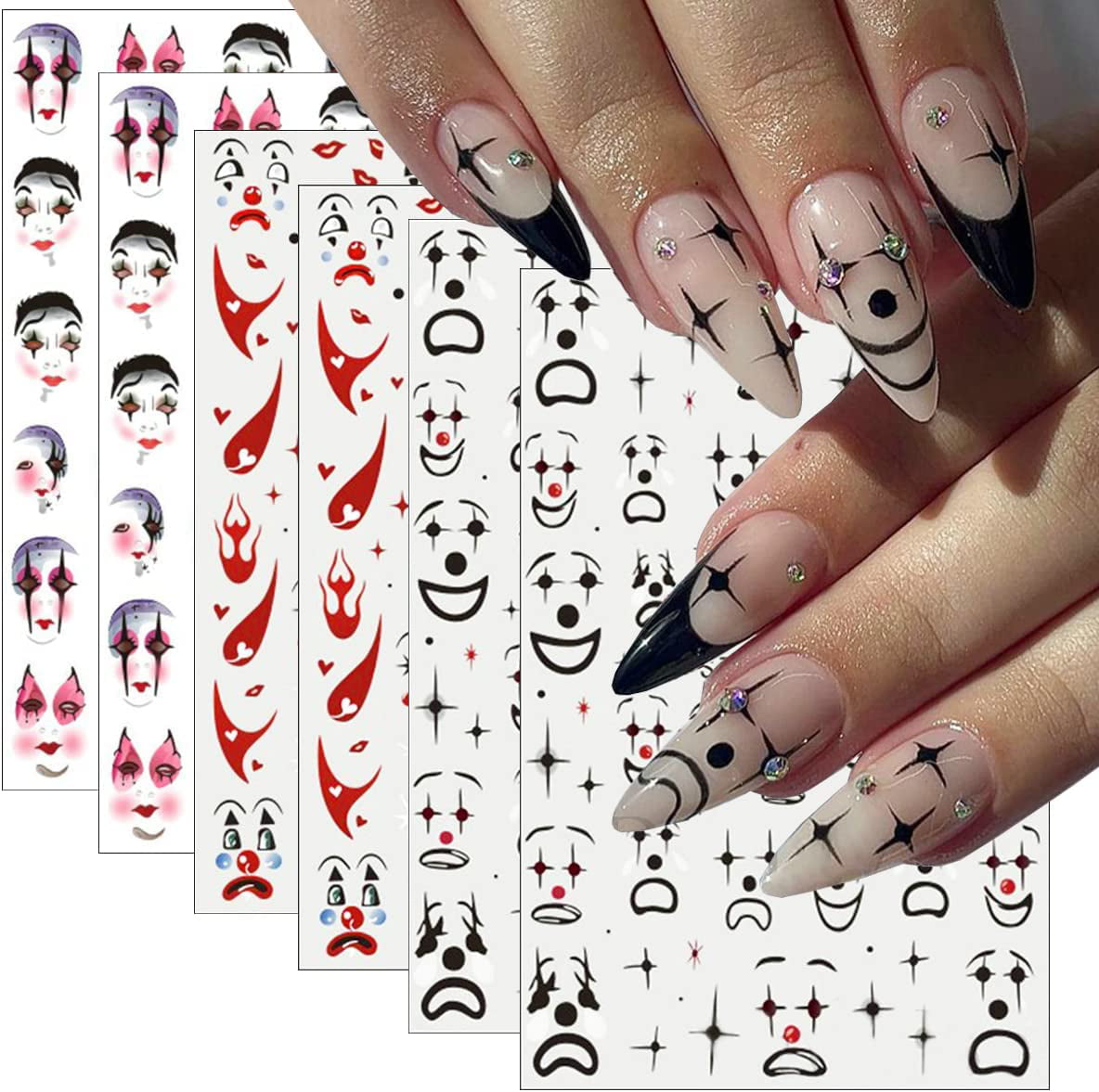 200Pcs 3D Nail Art Pearl Shape Gothic Charms Manicure Tips