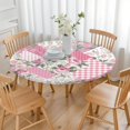 thumbnail image 3 of Pioneer Flower Floral Print Pattern Round Fitted Tablecloth with Elastic Edge,Dining Table Cover Waterproof,Outdoor Round Tablecloth for Camping,Dining,Indoor and Outdoor, 3 of 7