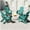 Aruba Blue, variant on FOOWIN Folding HDPE Adirondack Chairs Set of 4, Black