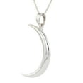 thumbnail image 2 of Jewelry Trends Sterling Silver Large Crescent Moon Pendant on 18 Inch Box Chain Necklace, 2 of 9