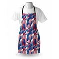 thumbnail image 4 of USA Apron, Traditional Easter Eggs with American Flag Pattern Motherland Print, Unisex Kitchen Bib with Adjustable Neck for Cooking Gardening, Adult Size, Navy Blue White Red, by Ambesonne, 4 of 4