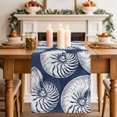 thumbnail image 2 of Table Runners 90 Inches Long Dress Scarves, Coastal Shell Navy Blue Farmhouse Coffee/Dining/Kitchen Table Decor Table Runner for Living Room, Summer Ocean Shell Beach 13x90 Inch, 2 of 9