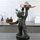 thumbnail image 4 of Francés Escultura Resina Perro con Bandeja para Sala de Estar , negro perfecl llavero de estatua de resina, 4 of 8