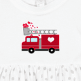 thumbnail image 4 of Inktastic Valentine's Day Red Firetruck with Pink Hearts Girls Baby Dress, 4 of 5