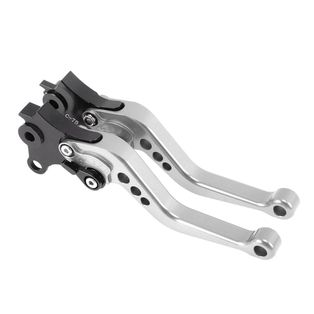 Palancas de freno y embrague cortas únicas para BMW R NINE T 2014-2016, ajustables en 6 posiciones, palanca de freno de manillar de motocicleta de aleación de aluminio T6 6061 tono plateado 1 par