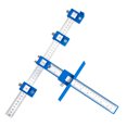 thumbnail image 1 of Localizador de punzones de carpintería multifuncional para muebles, regla de guía de taladro, localizador de agujeros para carpintería, Herramientas manuales y eléctricas Azul Kunststoff-HD Kenally TO000645-02B, 1 of 6