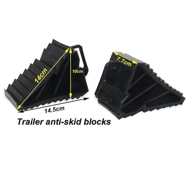 Car Trailer Anti Slip Blocks Triangular Blocks Parking Wedges Plastic Wheel Chocks And Wheel Retainers 145x10x77cm Wheel Ramp