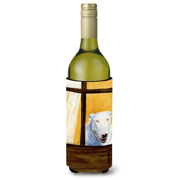 Caroline's Treasures SS8542LITERK Bull Terrier Wine Bottle Hugger, Wine Bottle, multicolor