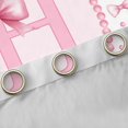 thumbnail image 4 of Manfei Sweet Heart Bow Black Out Curtains For Kids,Letter H Monogram Letter Curtains Pack of 2 (42x63 Each) For Girly, 4 of 7