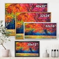 thumbnail image 4 of Designart 'Abstract Vibrant Red Tree In Autumn Landscape' Traditional Framed Canvas Wall Art Print, 4 of 5