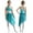 Blue Green, variant on Linjinx Girl's Lyrical Dance Dress Latin Jazz Skating Costumes High-Low Tutu Skirt Ballet Skirted Leotard Dusty Pink 14