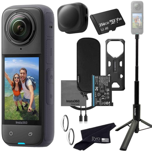 Cámara de acción Insta360 X4 8K impermeable con trípode para selfies