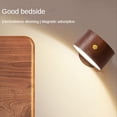 thumbnail image 2 of Aplique de Pared LED Recargable, LáMpara de Noche Montada en la Pared con Puerto USB, Bola MagnéTica Giratoria 360, Luz InaláMbrica, Madera de Sapeli, 2 of 5