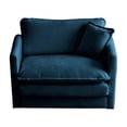thumbnail image 3 of Cterwk Chenille Fabric Club Chair with 1 Pillow, Upholstered Armchair Accent Chair for Living Room, Office, 3 of 10