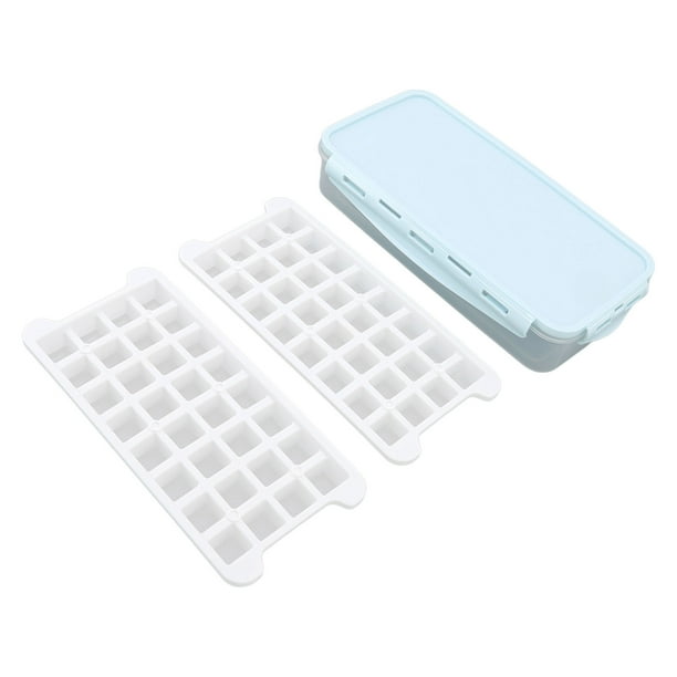 Molde para hacer cubitos de hielo para el hogar, caja y bandeja para 64 cubitos de hielo de doble capa de 1,7 l, moldes para cubitos de hielo de respuesta rápida