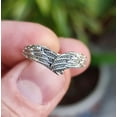 thumbnail image 5 of Navya Craft Angel Hug Feather Wings Sterling Silver Handmade Women Ring Size 10.0, 5 of 6