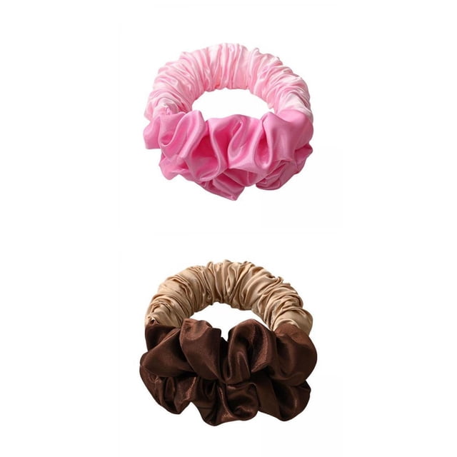 Diadema Suave Para Rizador De Cabello Sin Calor Para Peinar El Cabello Sleeping Pink+Diadema Suave Para Rizador De Cabello Sin Calor Para Peinar El Cabello Marrón Dormido Sunnimix none