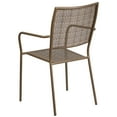thumbnail image 6 of Flash Furniture Oia Commercial Grade 5 Pack Gold Indoor-Outdoor Steel Patio Arm Chair with Square Back, 6 of 11