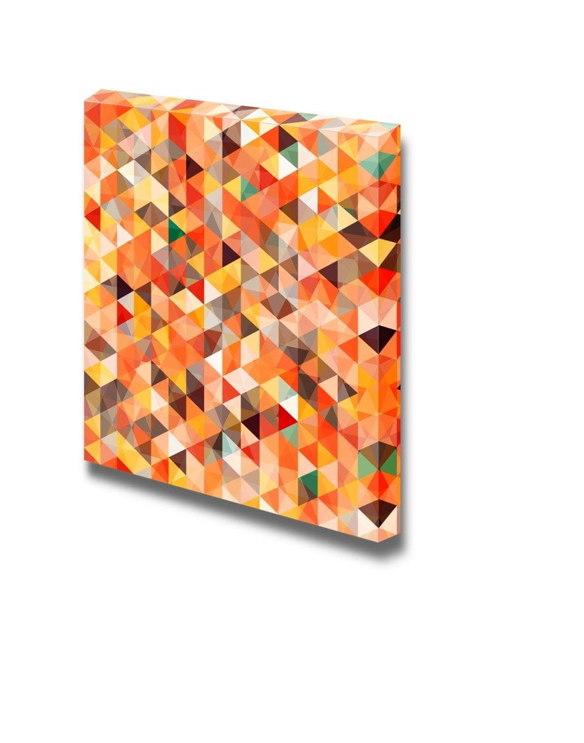 Canvas Prints Wall Art Abstract Triangle Seamless Fashion Mosaic