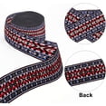 thumbnail image 5 of 5 Yards Vintage Jacquard Ribbon Ethnic Embroidered Ribbon 1.5 inch Wide Boho Lace Trim for DIY Sewing Clothing Accessories Handmade Bag Embellishment Decoration Craft Geometric Pattern, 5 of 9