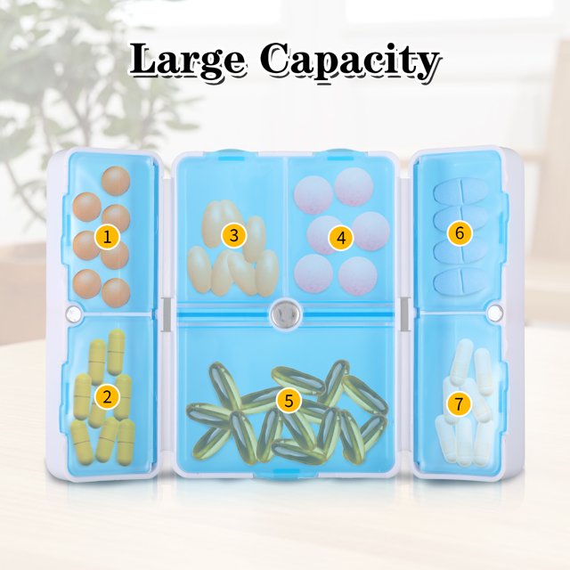 serony Safe Tablet Storage Case For Secure Medication Carrying Professional Foldable Travel Holder 1Set