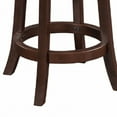 thumbnail image 4 of Sabi 24 inch Swivel Counter Stool Solid Wood Faux Leather Brown Black - Saltoro Sherpi, 4 of 5