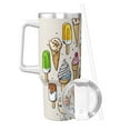thumbnail image 2 of Sikiie Ice Cream Insulated Stainless Water Bottle Lid Travel Mug Cup Insulated Tumblers Cup 40oz Ice Bully With Handle, 2 of 8