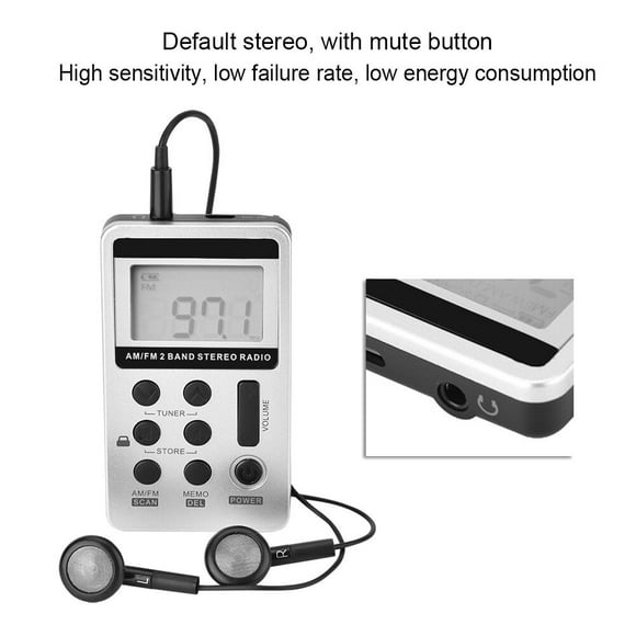 Digital Display Radios, LCD Screen DSP Chip Large Memory Capacity Mini Radio High Sensitivity for Home for Broadcasting Station