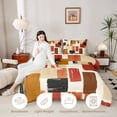 thumbnail image 3 of Homewish Retro Abstract Block Twin Comforter Sets,Aesthetic Artwork Bedding Set,Brown,Reversible,2pcs,1 Comforter and 1 Pillowcase, 3 of 7