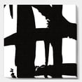 thumbnail image 2 of Designart - Black & White Crossing Paths II - Modern & Contemporary Canvas Artwork, 2 of 2