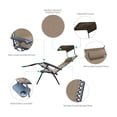 thumbnail image 5 of Pemberly Row Oversized Zero Gravity Chair with Sunshade in Tan, 5 of 8