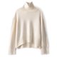 thumbnail image 5 of Suéter de cachemira 100% pura para mujer, suéter de cuello alto grueso, suéter de punto suelto, nuevo otoño e invierno, 5 of 5