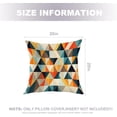 thumbnail image 6 of Geometric Throw Pillow Covers, Triangles in Cushion Cover Digital Blended Hidden Zipperl Decorative Pillowcases for Hair Skin Square 2 Pcs, 6 of 7