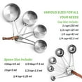 thumbnail image 2 of Stainless Steel Measuring Cups and Spoons Set, Measures for Liquid and Dry Ingredients, with Ring Connector, 2 of 5