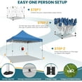 thumbnail image 4 of SANOPY 10 x 10 ft Pop-up Canopy Tent, Outdoor Straight Legs Instant Canopy - Blue, 4 of 7