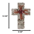 thumbnail image 3 of Inspirational Bible Verses Faith Grace Hope Red Flower With Strings Wall Cross, 3 of 9