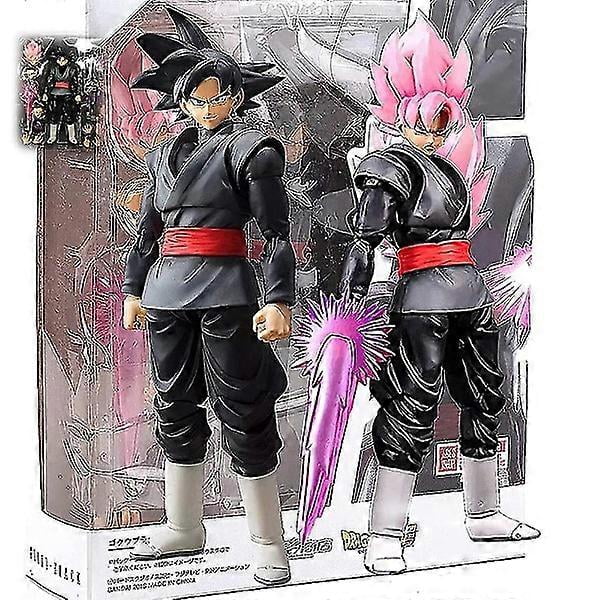 14cm Dragon Ball Black Goku Zamasu Action Figure Dbz Model With Multiple Accessories Toys