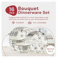 thumbnail image 2 of & Co. - Floral Bouquet Plates and Bowls Sets, Modern Dinnerware Set, Kitchen Dinnerware Sets, Indoor and Outdoor Plates, 16-Piece Kitchen Plates and Bowls Set with Mugs, Dishwasher Safe, 2 of 7
