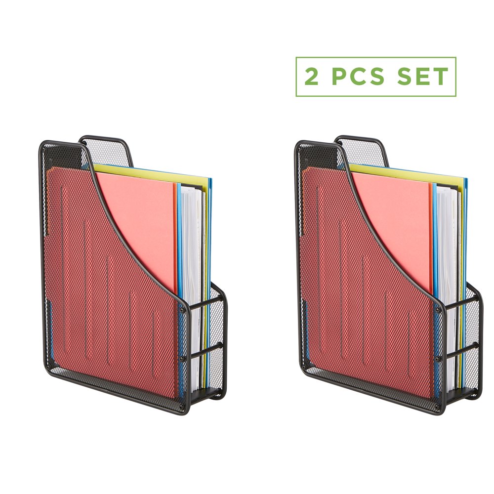 Mind Reader 2 Piece Mesh File Holder, Office Desk Accessories and