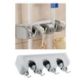 thumbnail image 6 of WHAMVOX Bathroom Storage Rack for Home Use Made of Durable Plastic Grey Color Keep Your Space Clean and Organized 3 Slots 4 Hooks, 6 of 8