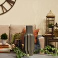 thumbnail image 2 of Collection Tendances Urbaines 53047 Vase Rond à Motifs en Céramique avec Col Court&44; Taupe Foncée - Petit, 2 of 2
