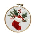 thumbnail image 1 of jifeng Christmas Embroidery Kit Christmas Pattern DIY Needlepoint Set with Instructions Stocking, 1 of 9